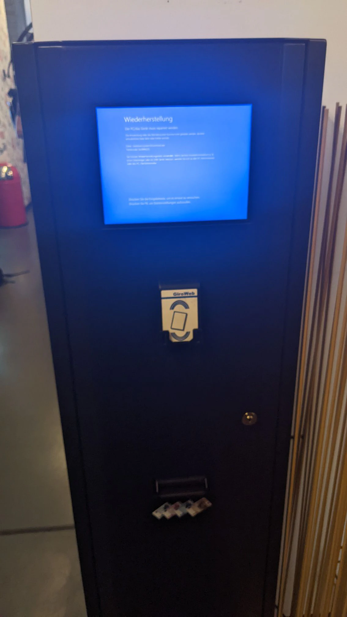 A card reader in windows recovery mode